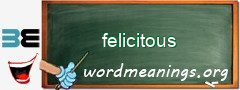 WordMeaning blackboard for felicitous